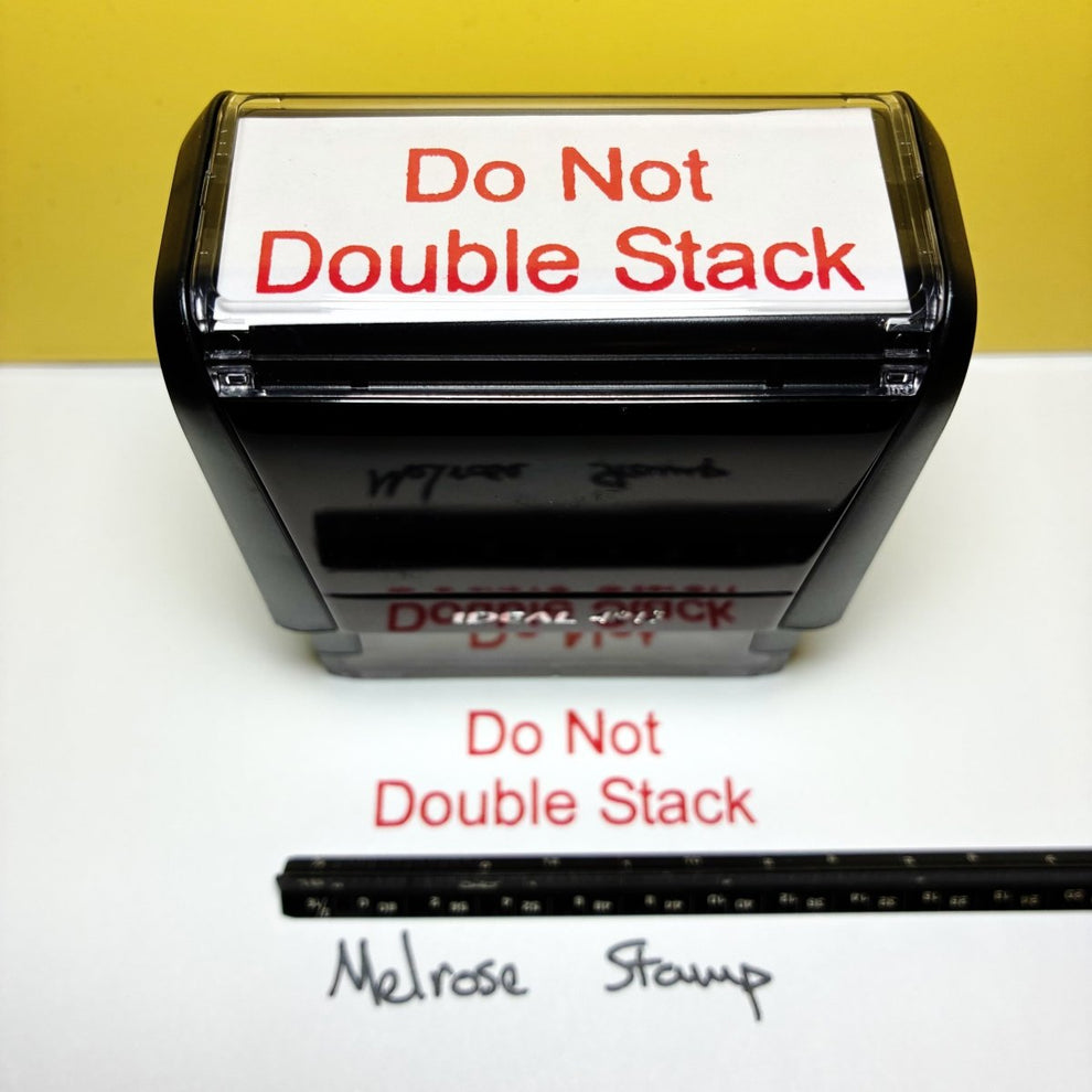 Do Not Double Stack Rubber Stamp Self Inking Red Ink Ideal 4913 ...