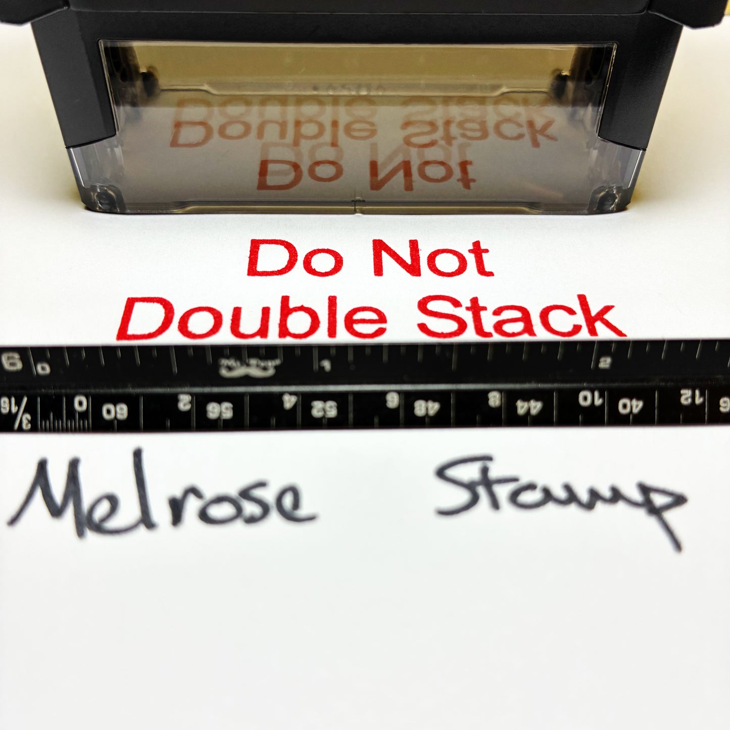 Do Not Double Stack Rubber Stamp Self Inking Red Ink Ideal 4913