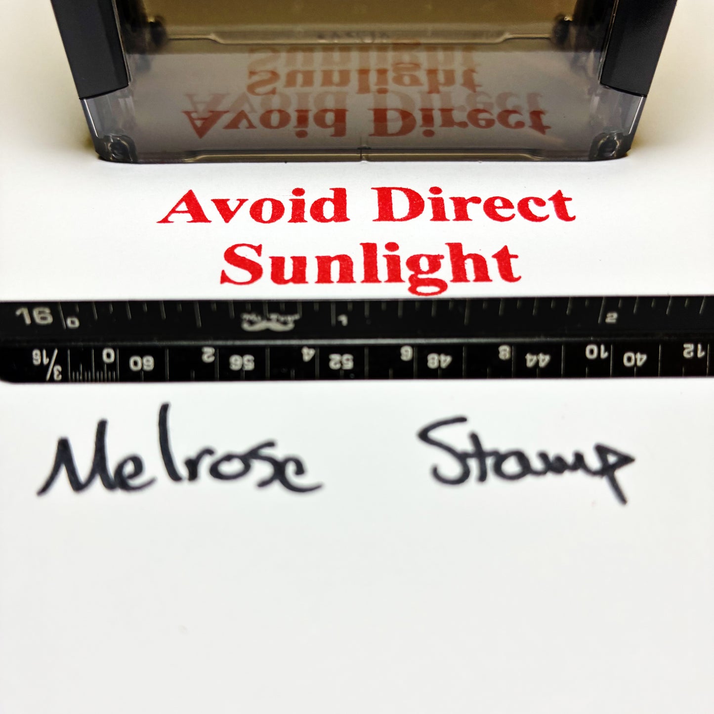 Avoid Direct Sunlight Rubber Stamp Red Ink Self Inking Ideal 4913