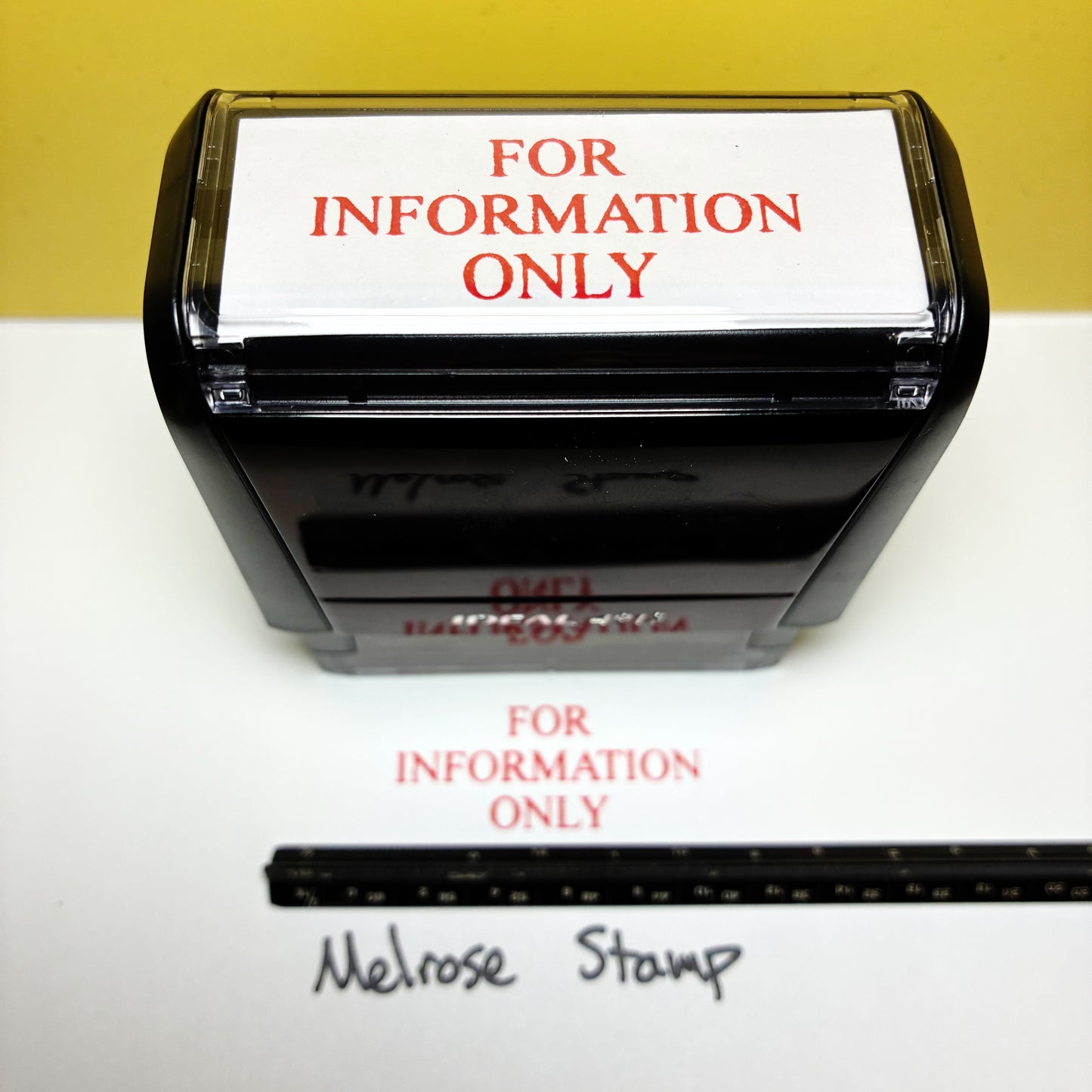 For Information Only Rubber Stamp Red Ink Self Inking Ideal 4913