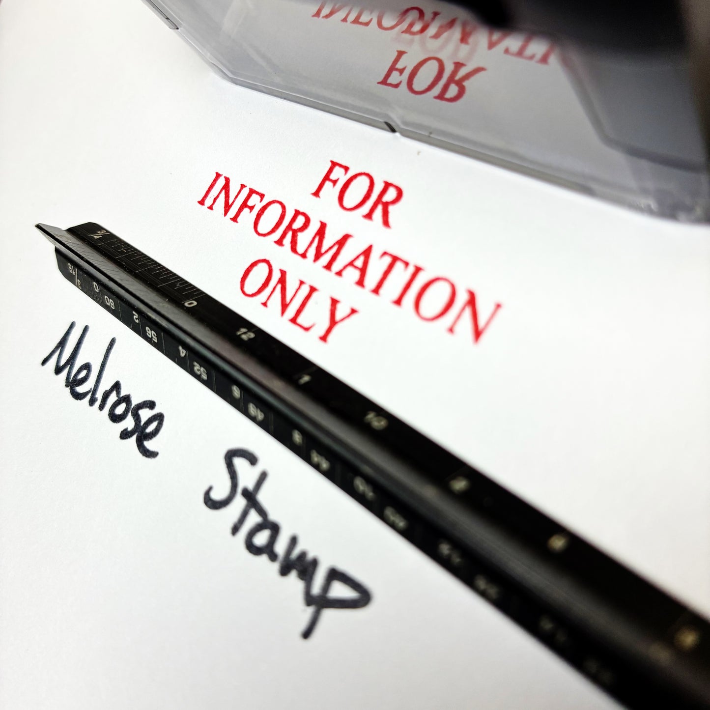 For Information Only Rubber Stamp Red Ink Self Inking Ideal 4913