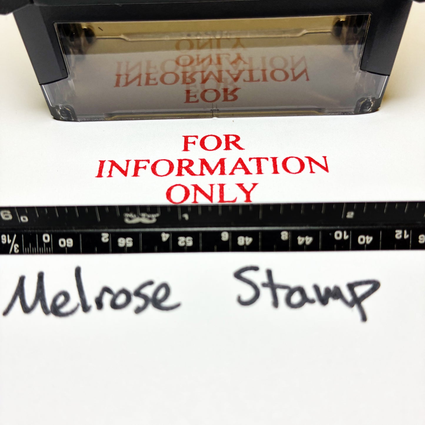 For Information Only Rubber Stamp Red Ink Self Inking Ideal 4913