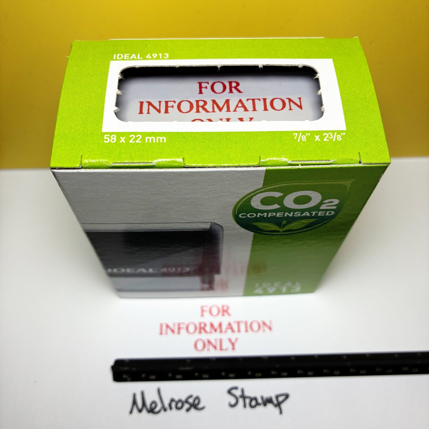 For Information Only Rubber Stamp Red Ink Self Inking Ideal 4913