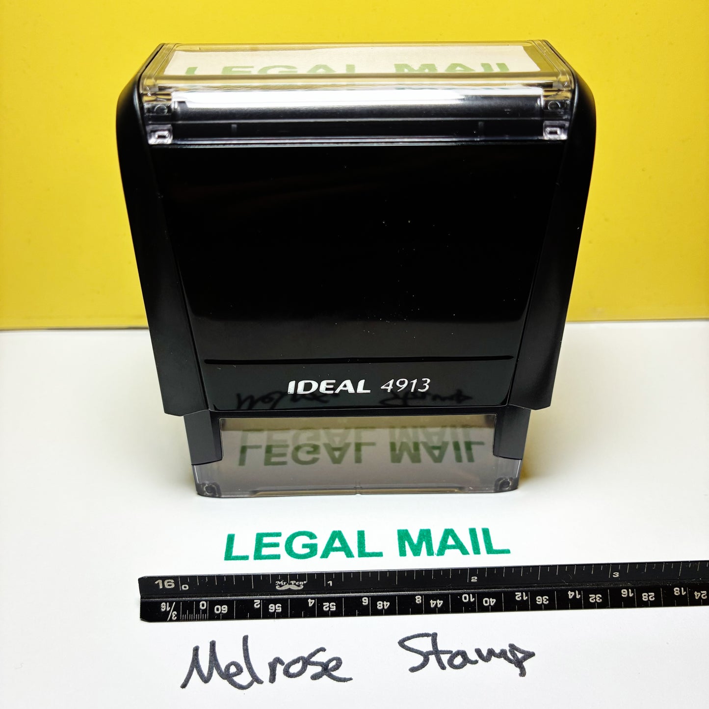 Legal Mail Rubber Stamp Green Ink Self Inking Ideal 4913