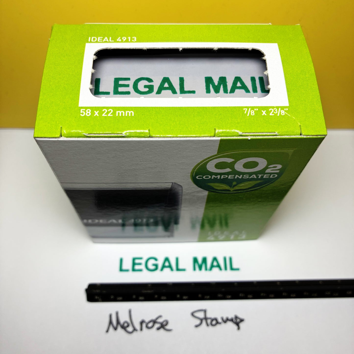 Legal Mail Rubber Stamp Green Ink Self Inking Ideal 4913