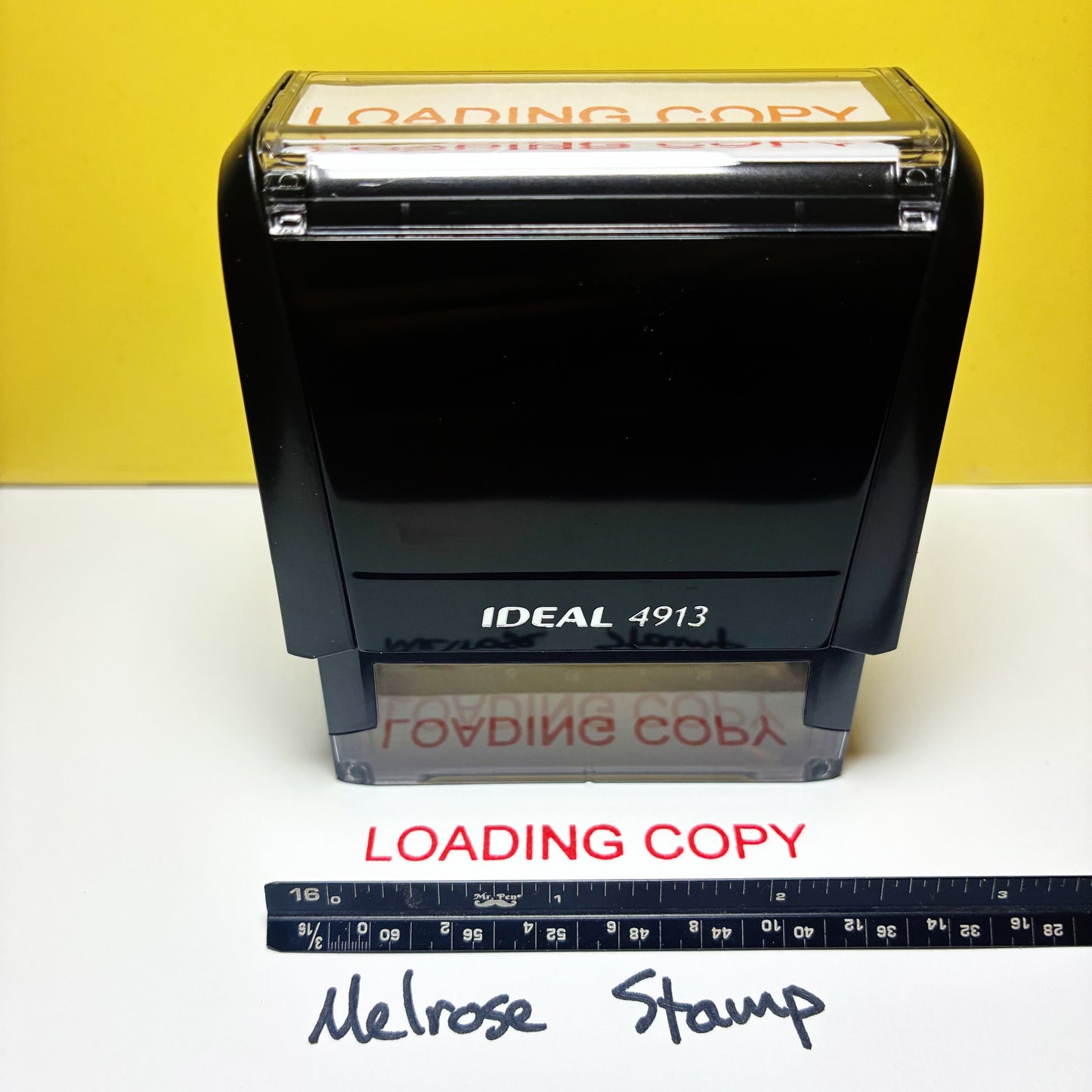 Loading Copy Rubber Stamp Red Ink Self Inking Ideal 4913