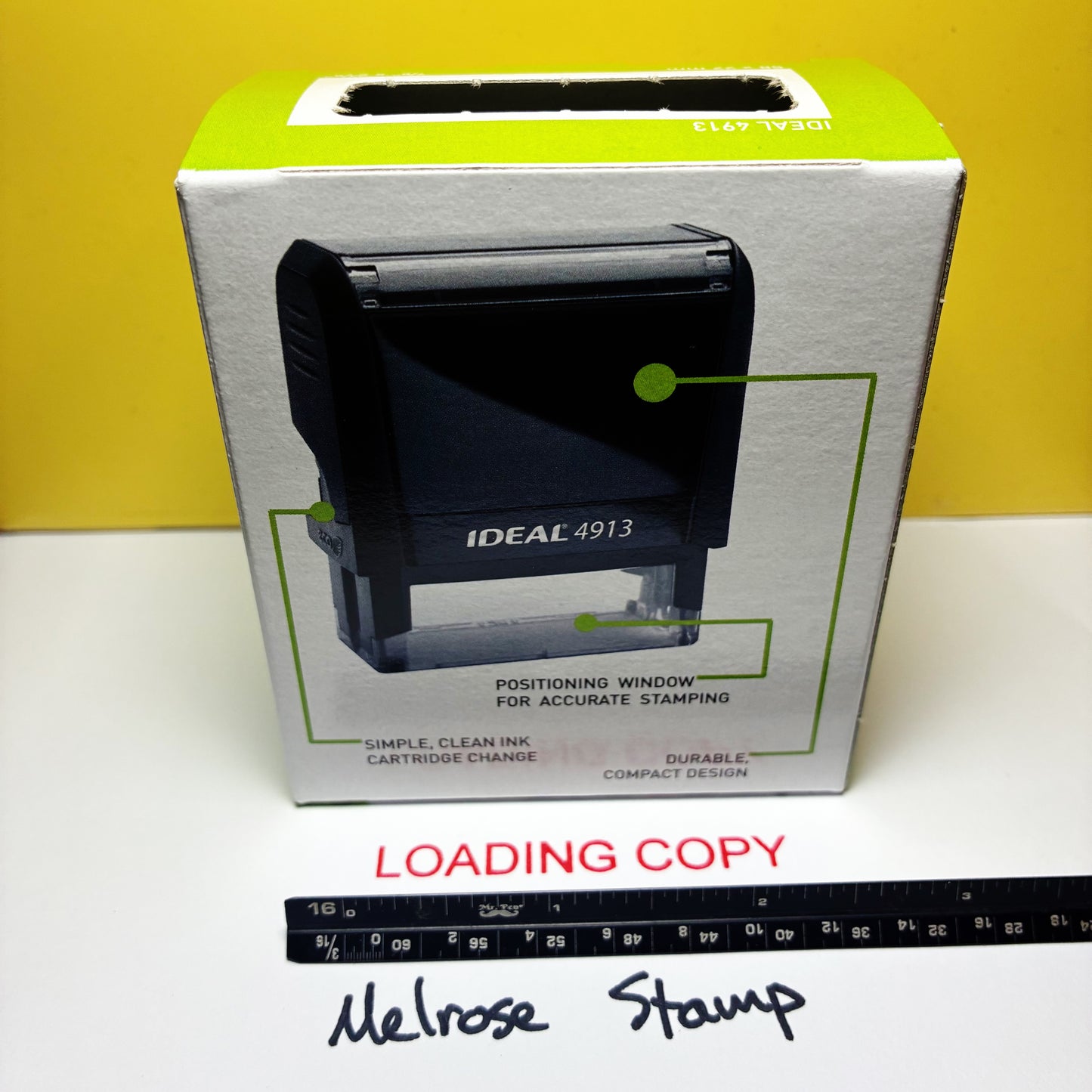 Loading Copy Rubber Stamp Red Ink Self Inking Ideal 4913