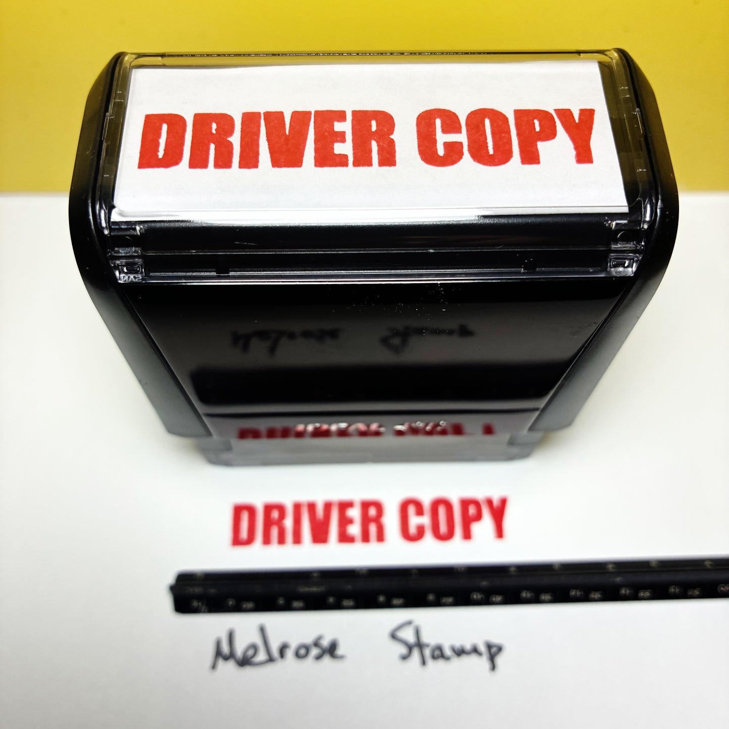 Driver Copy Rubber Stamp Red Ink Self Inking Ideal 4913