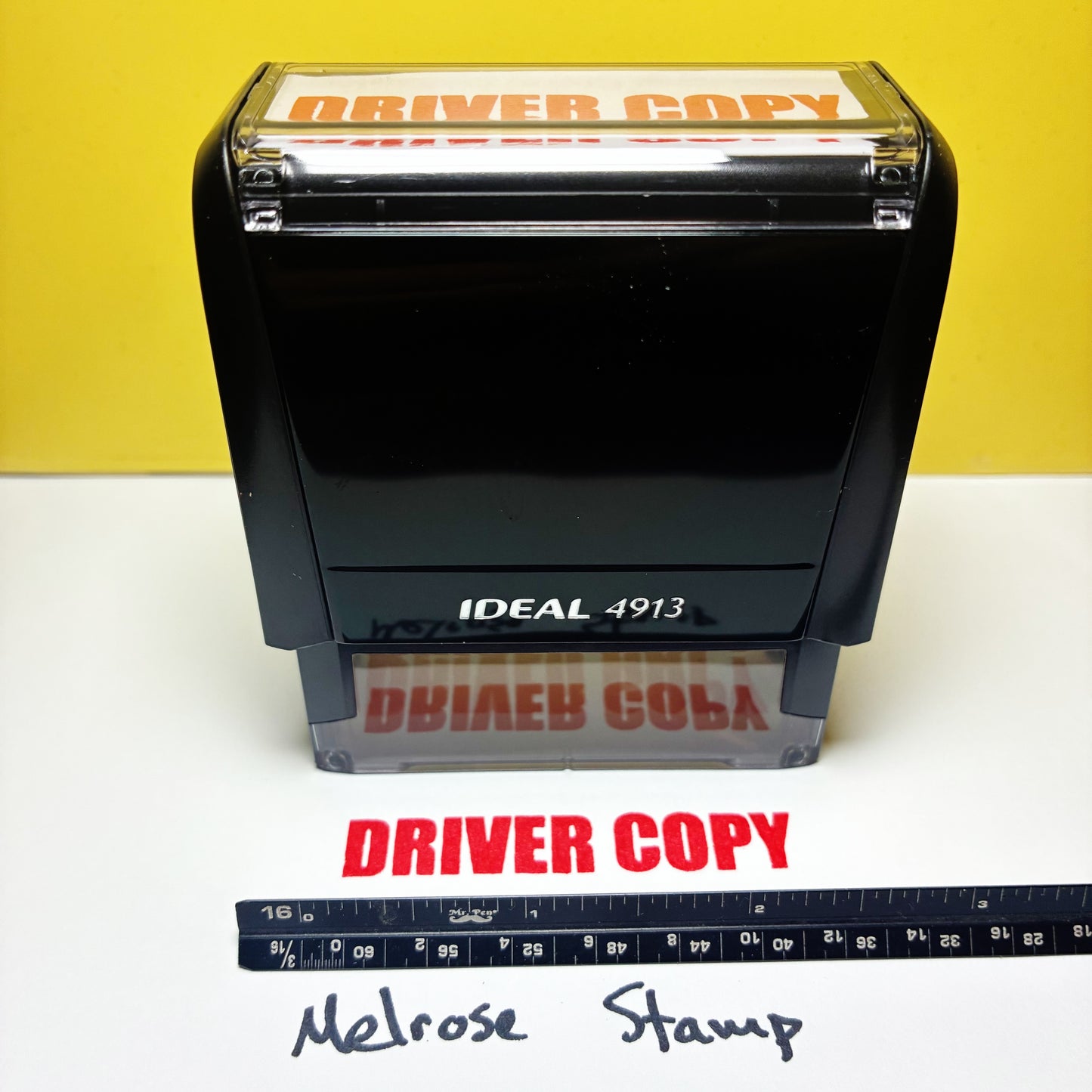 Driver Copy Rubber Stamp Red Ink Self Inking Ideal 4913