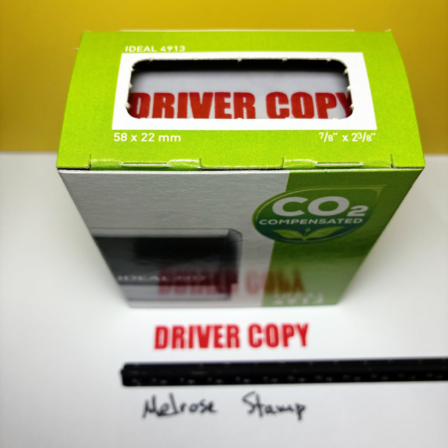 Driver Copy Rubber Stamp Red Ink Self Inking Ideal 4913