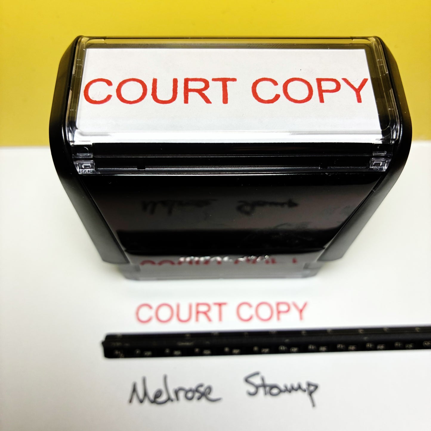 Court Copy Rubber Stamp Red Ink Self Inking Ideal 4913