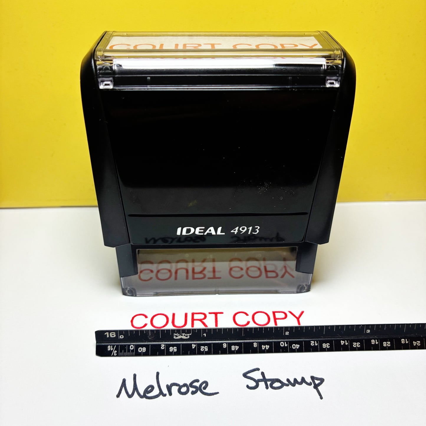 Court Copy Rubber Stamp Red Ink Self Inking Ideal 4913