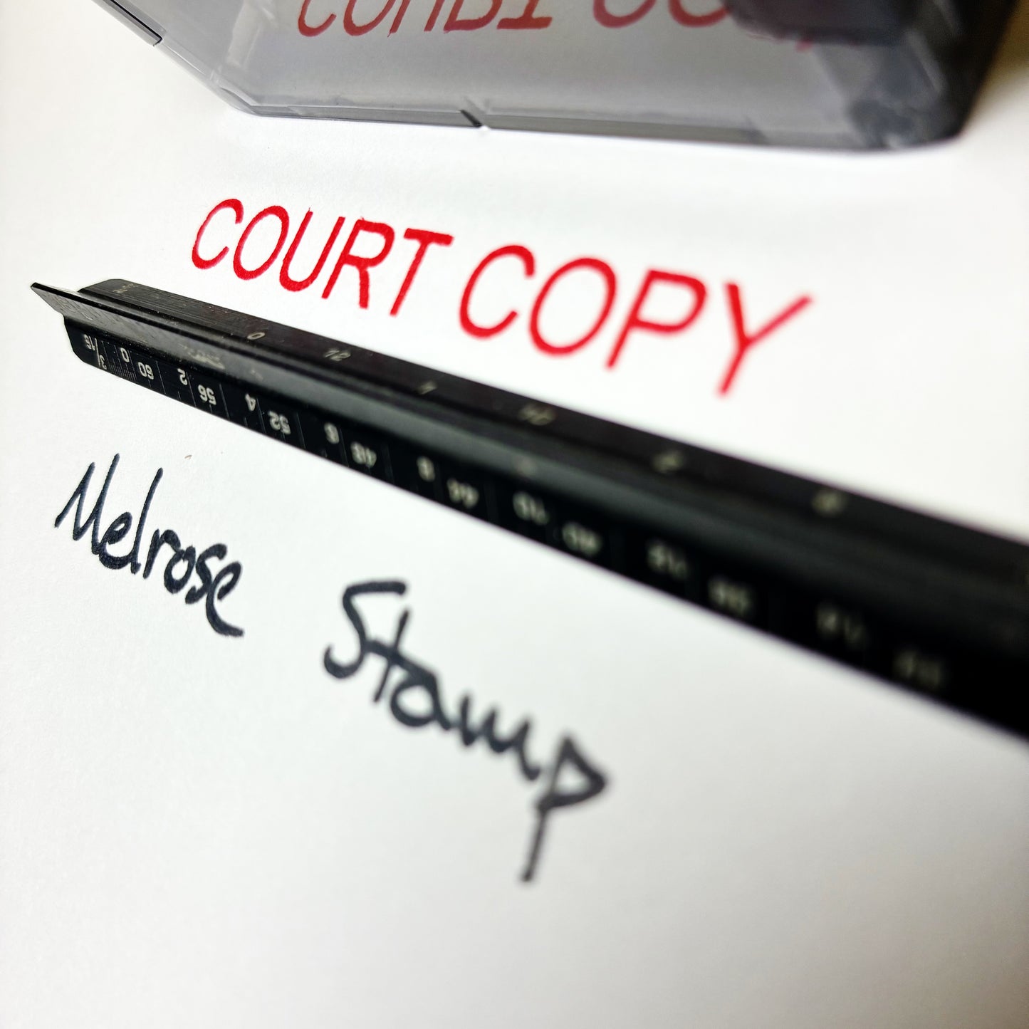 Court Copy Rubber Stamp Red Ink Self Inking Ideal 4913