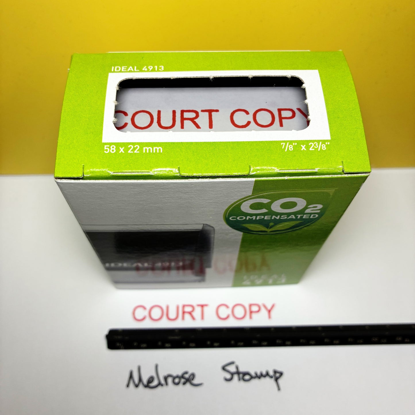Court Copy Rubber Stamp Red Ink Self Inking Ideal 4913