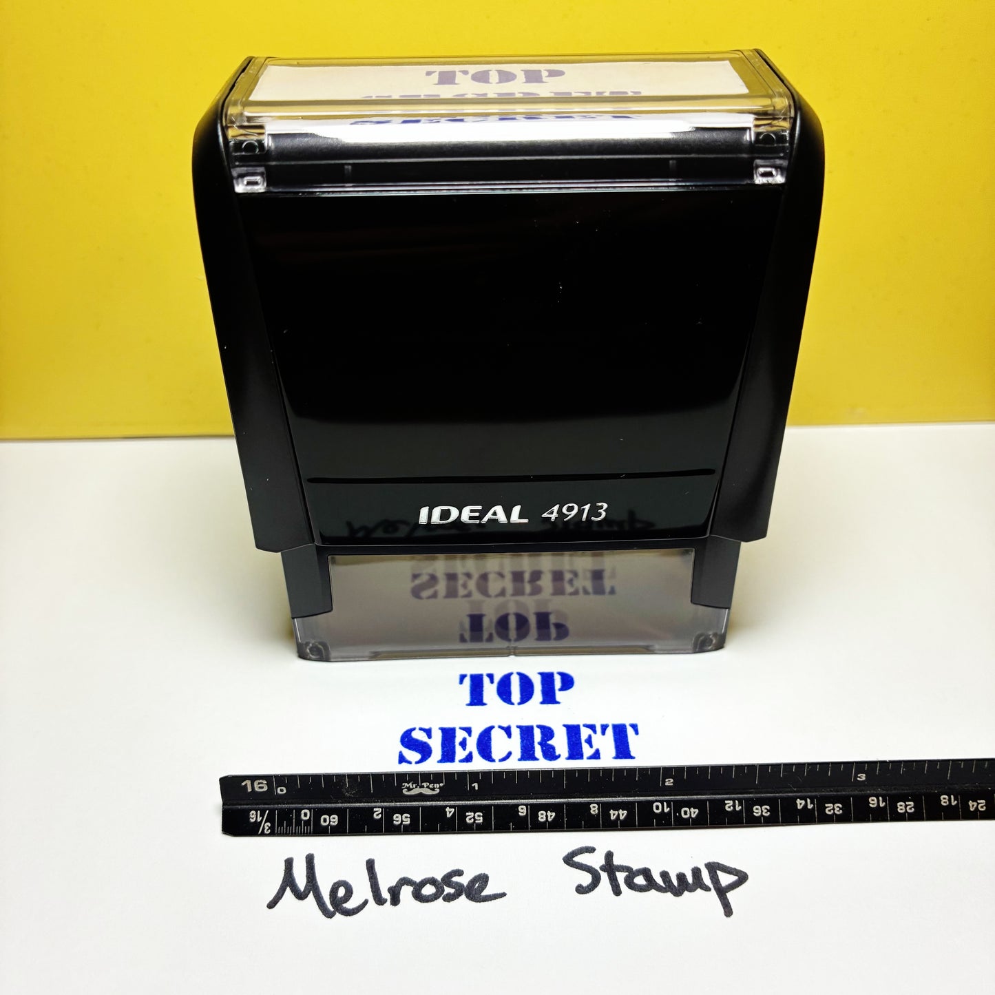 Top Secret Rubber Stamp Blue Ink Self Inking Ideal 4913