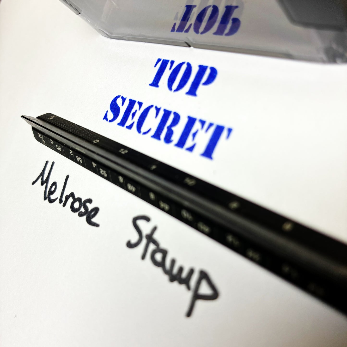 Top Secret Rubber Stamp Blue Ink Self Inking Ideal 4913
