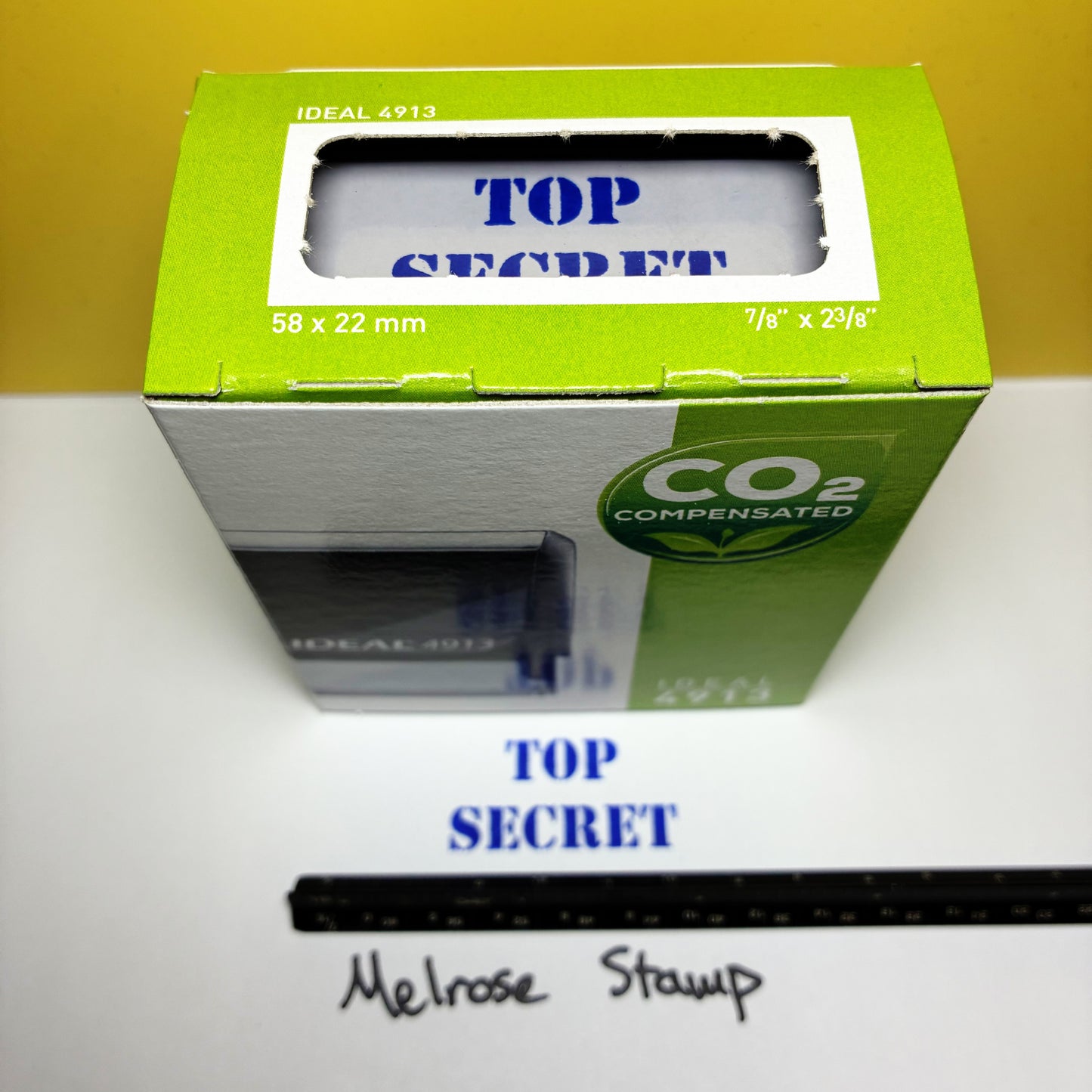 Top Secret Rubber Stamp Blue Ink Self Inking Ideal 4913