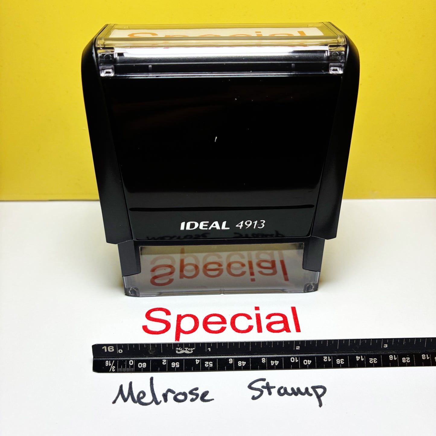 Special Rubber Stamp Red Ink Self Inking Ideal 4913