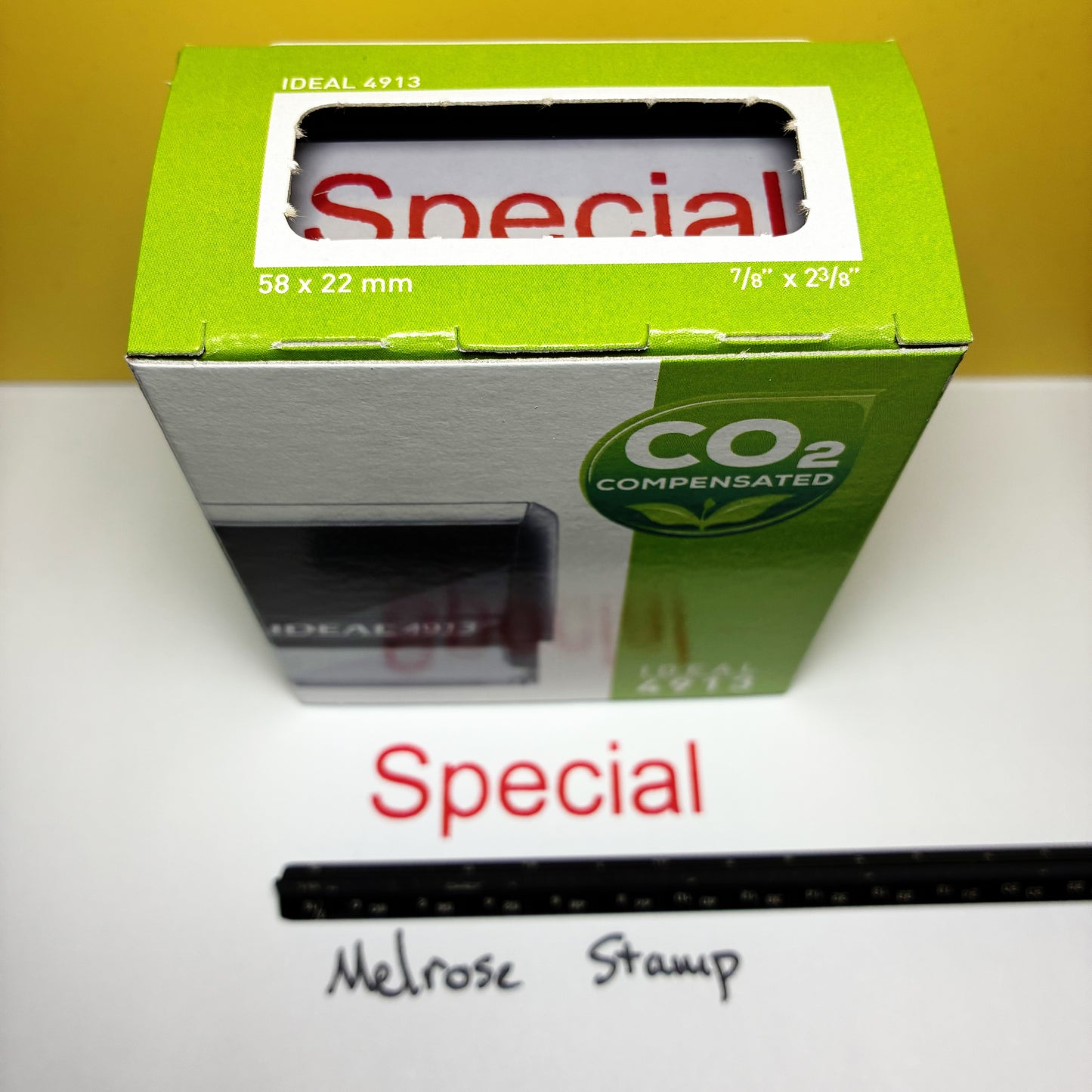 Special Rubber Stamp Red Ink Self Inking Ideal 4913