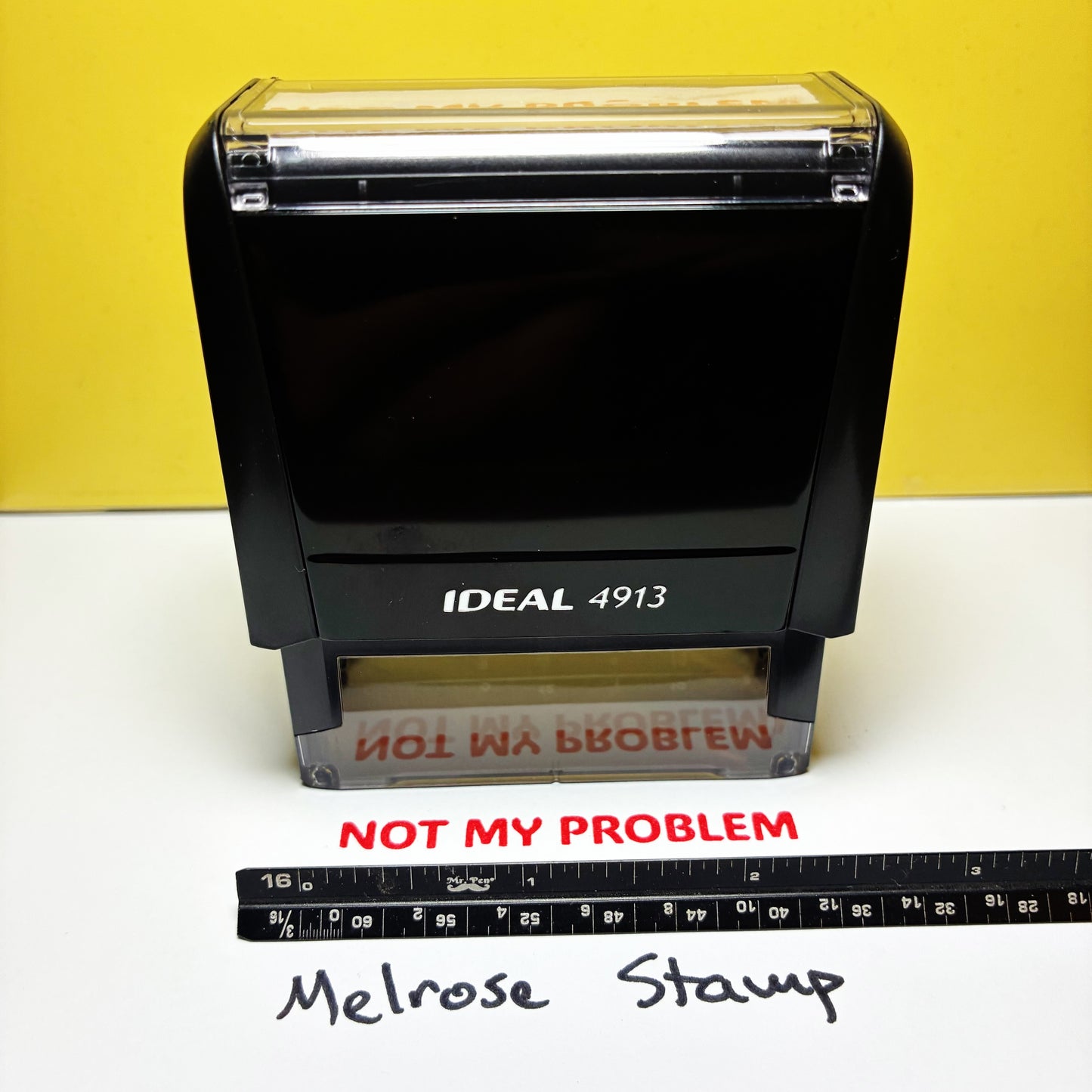 Not My Problem Rubber Stamp Red Ink Self Inking Ideal 4913
