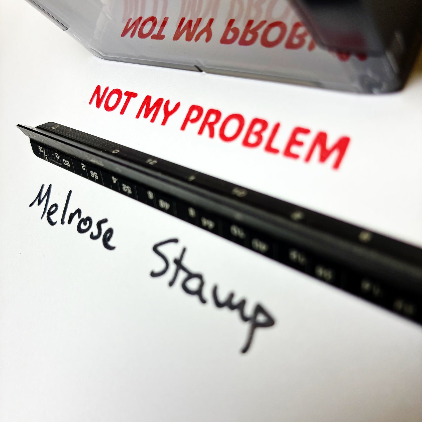 Not My Problem Rubber Stamp Red Ink Self Inking Ideal 4913