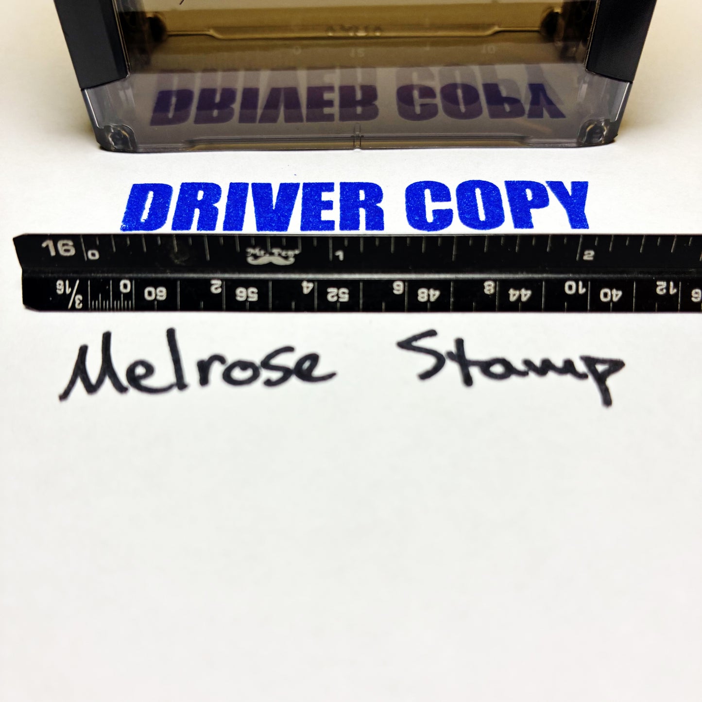 Driver Copy Rubber Stamp Blue Ink Self Inking Ideal 4913