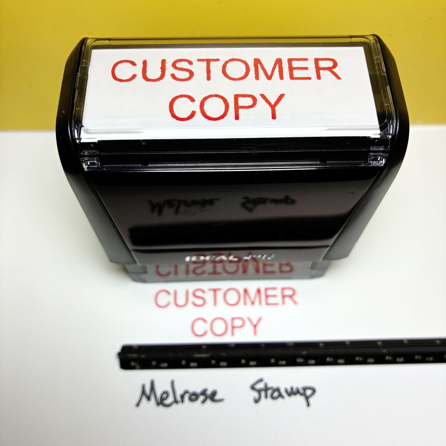 Customer Copy Rubber Stamp Red Ink Self Inking Ideal 4913