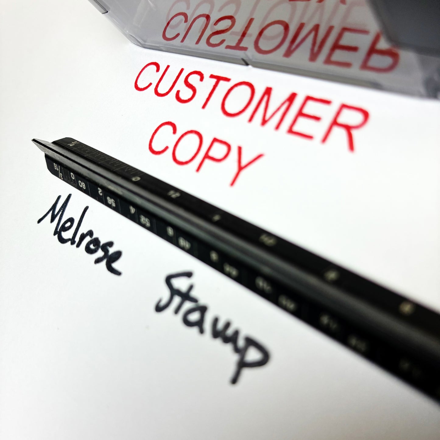 Customer Copy Rubber Stamp Red Ink Self Inking Ideal 4913