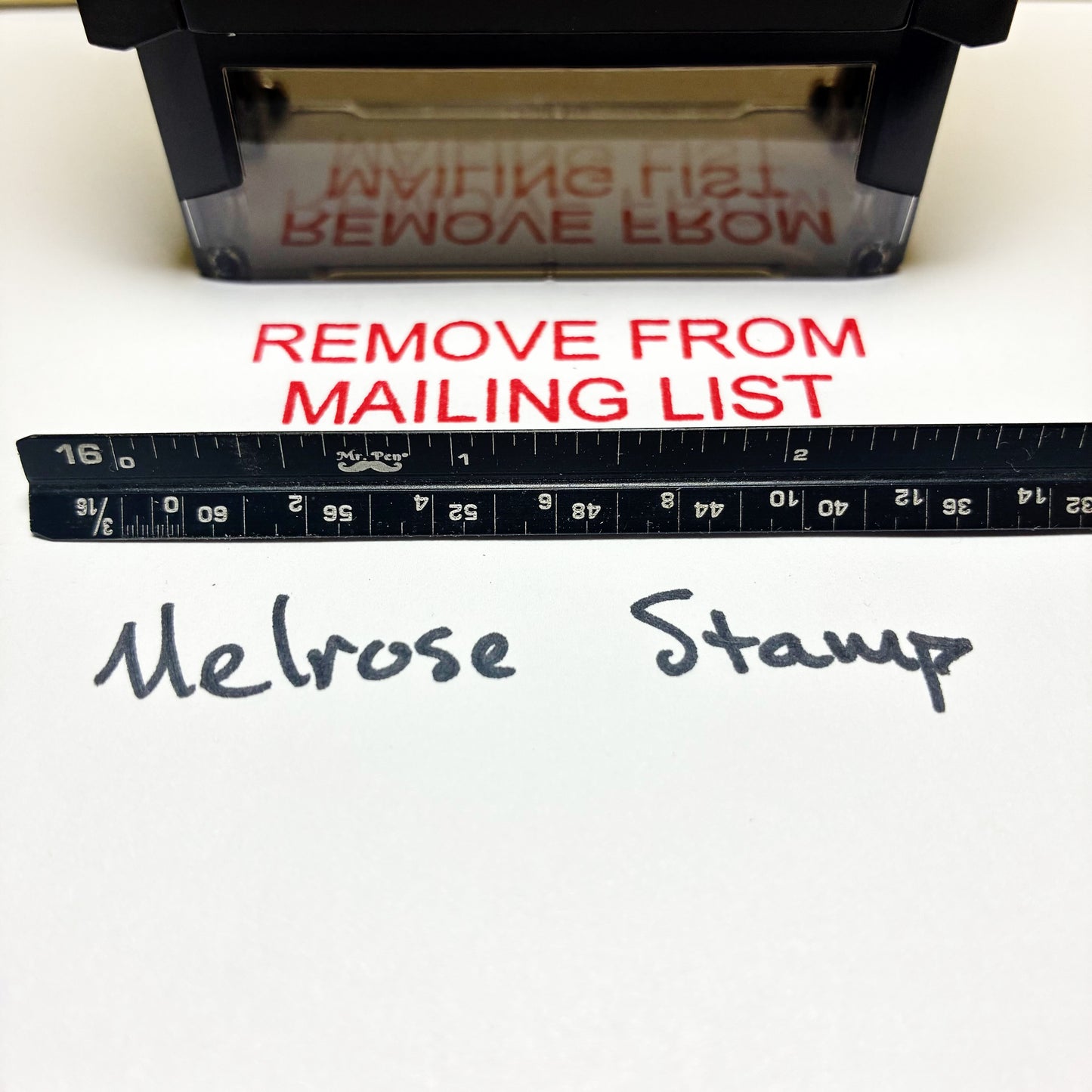 Remove From Mailing List Rubber Stamp Red Ink Self Inking Ideal 4913