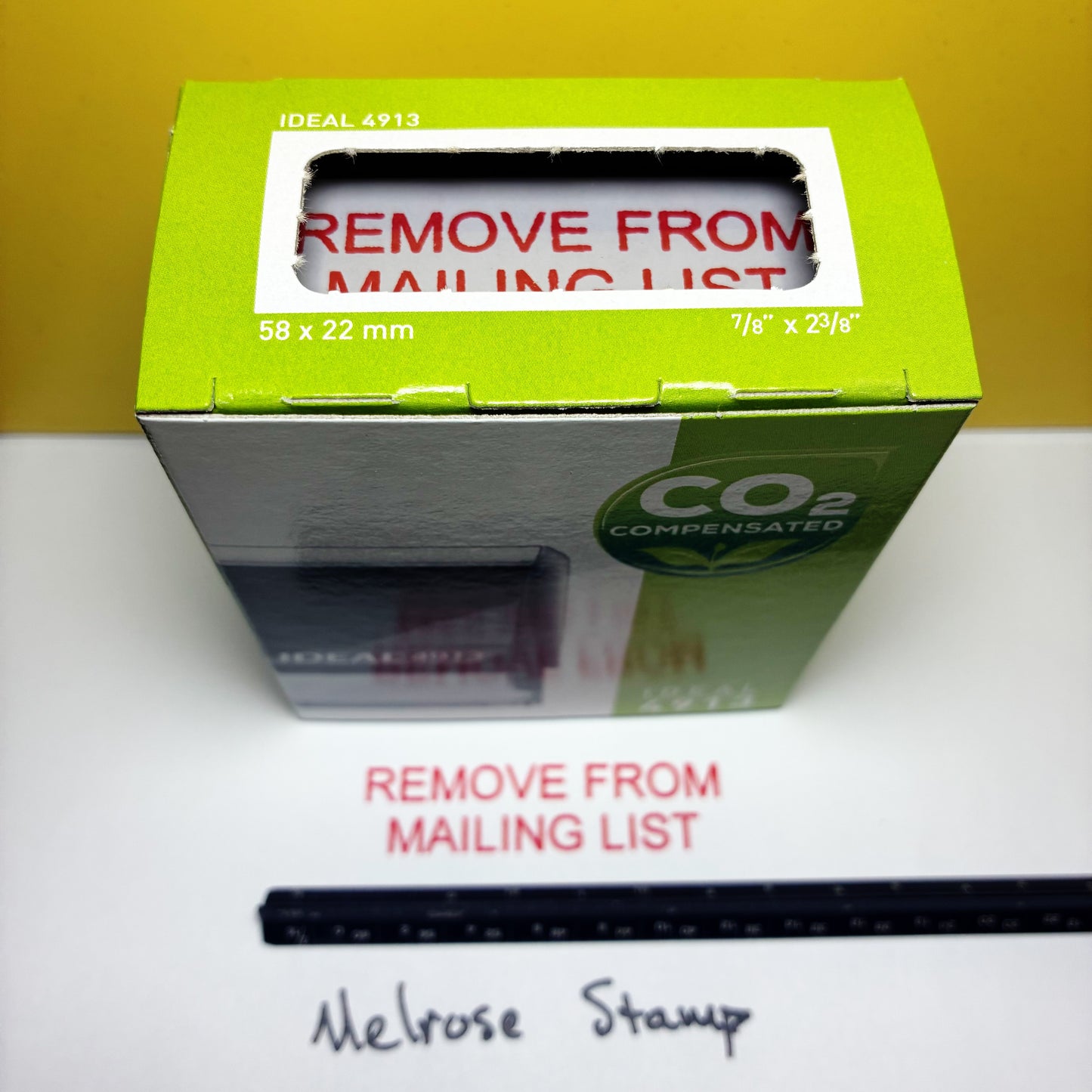 Remove From Mailing List Rubber Stamp Red Ink Self Inking Ideal 4913