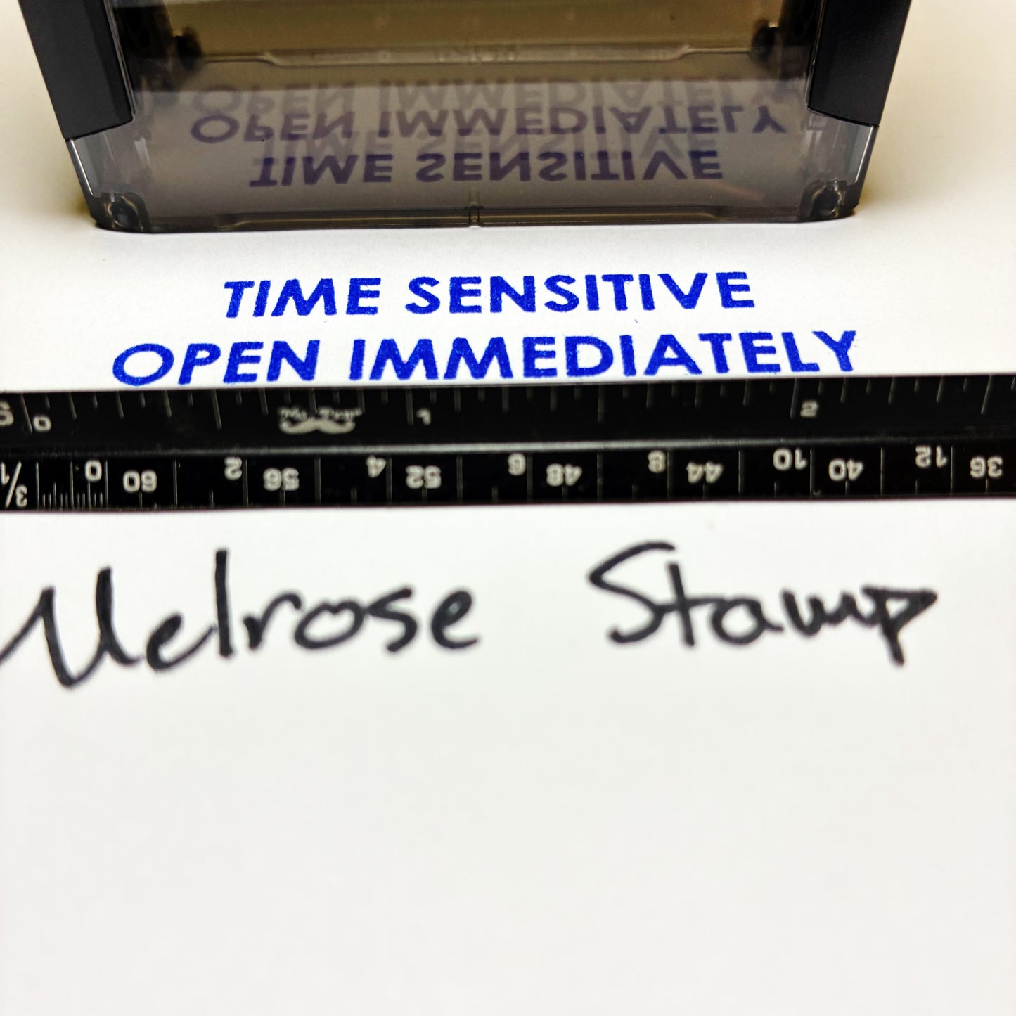 Time Sensitive Open Immediately Rubber Stamp Blue Ink Ideal 4913