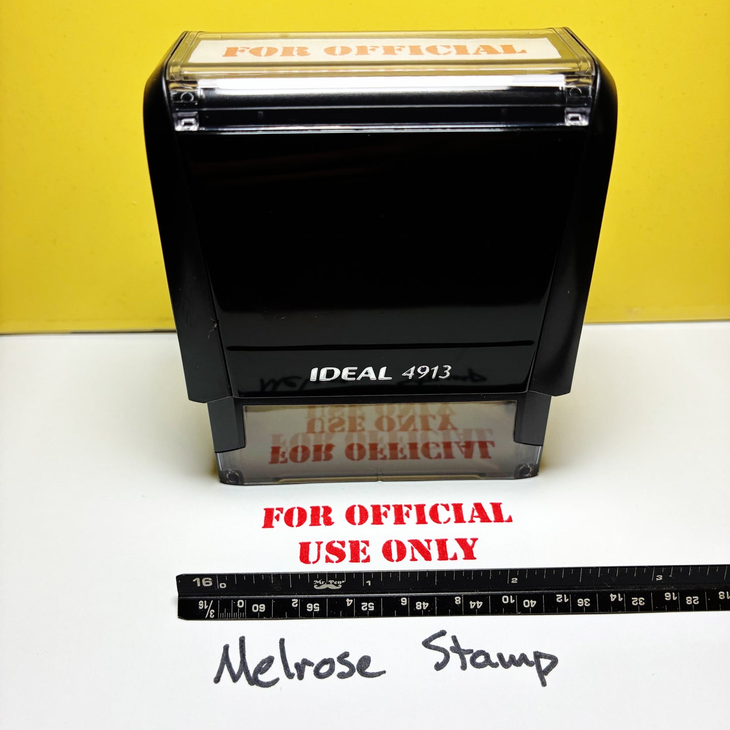 For Official Use Only Rubber Stamp Red Ink Self Inking Ideal 4913