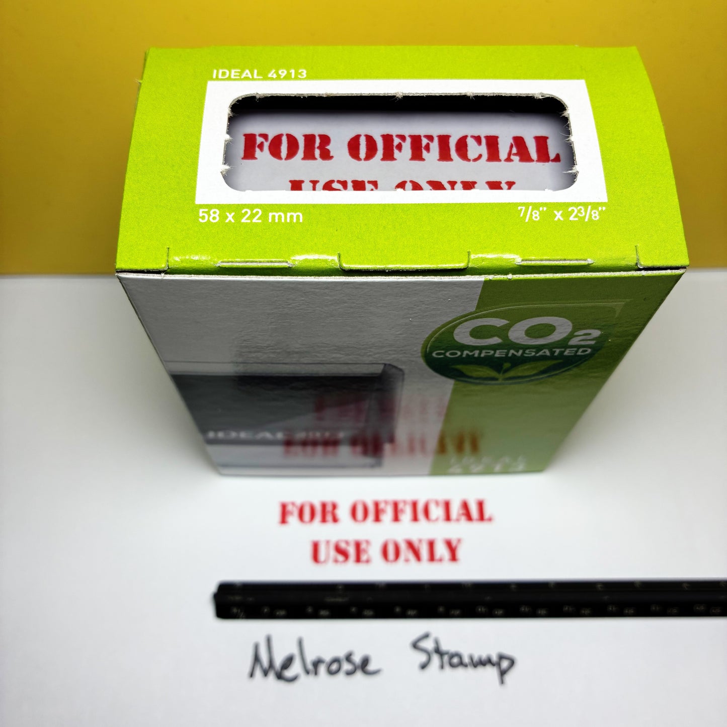 For Official Use Only Rubber Stamp Red Ink Self Inking Ideal 4913