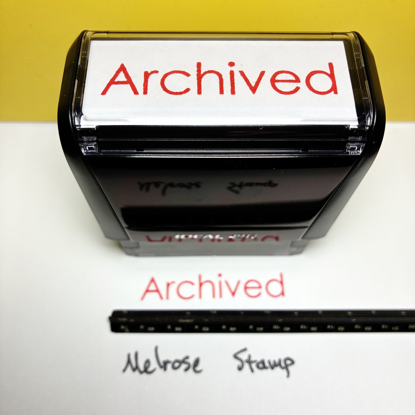 Archived Rubber Stamp Red Ink Self Inking Ideal 4913