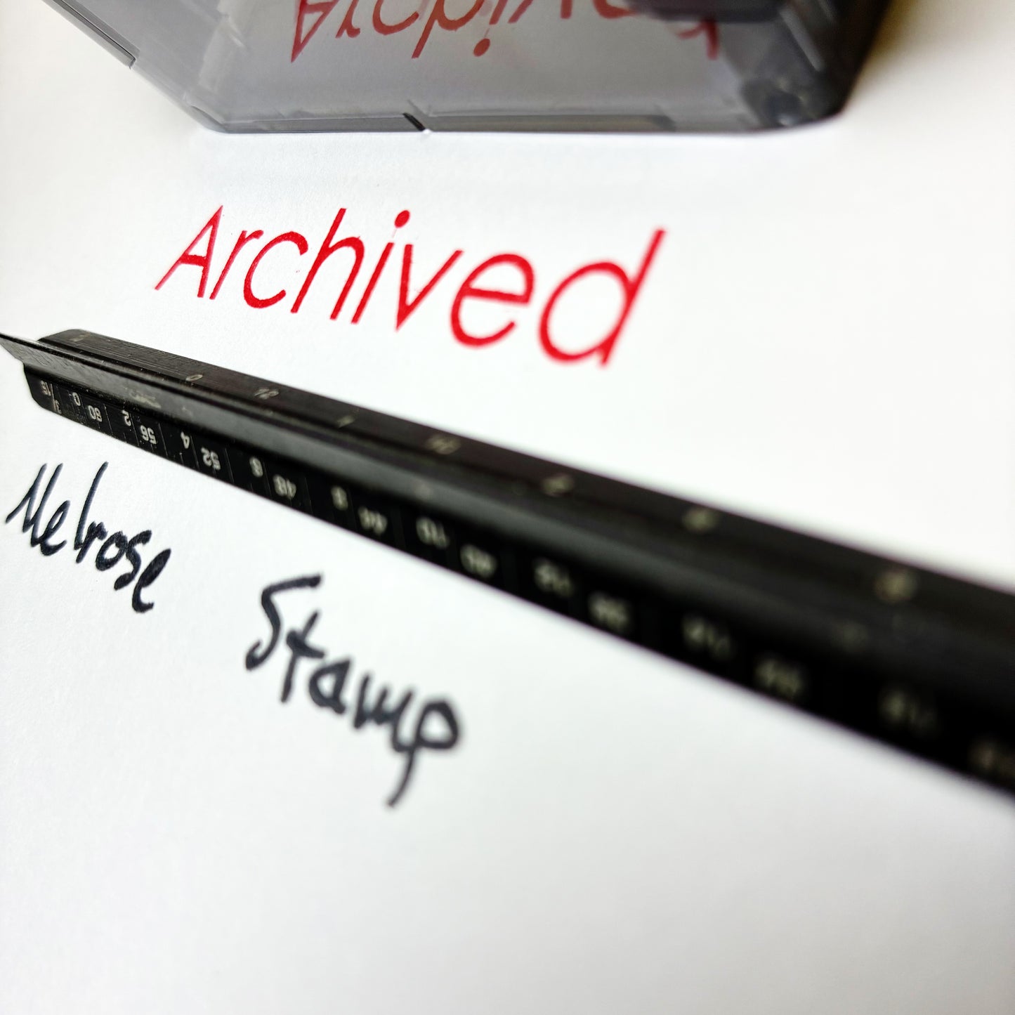 Archived Rubber Stamp Red Ink Self Inking Ideal 4913