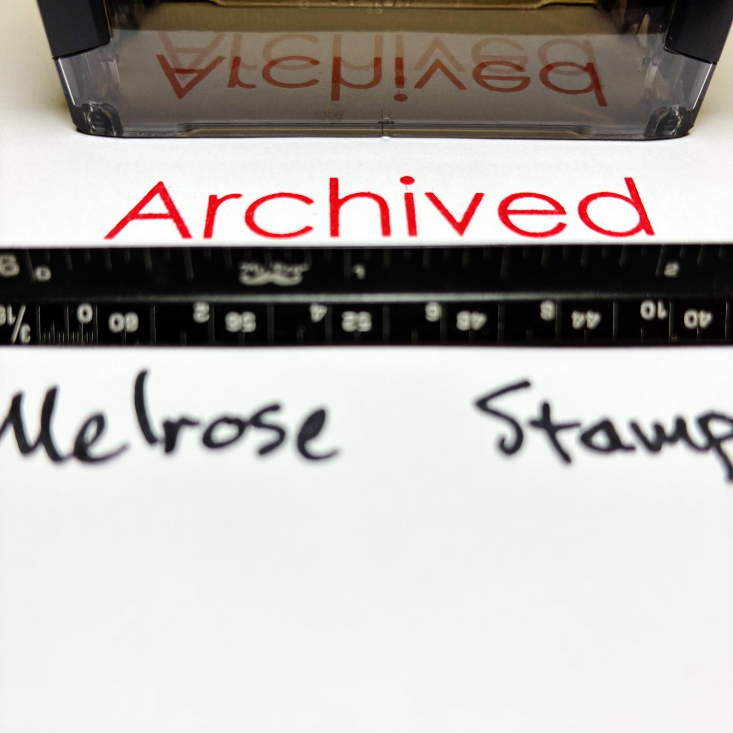 Archived Rubber Stamp Red Ink Self Inking Ideal 4913