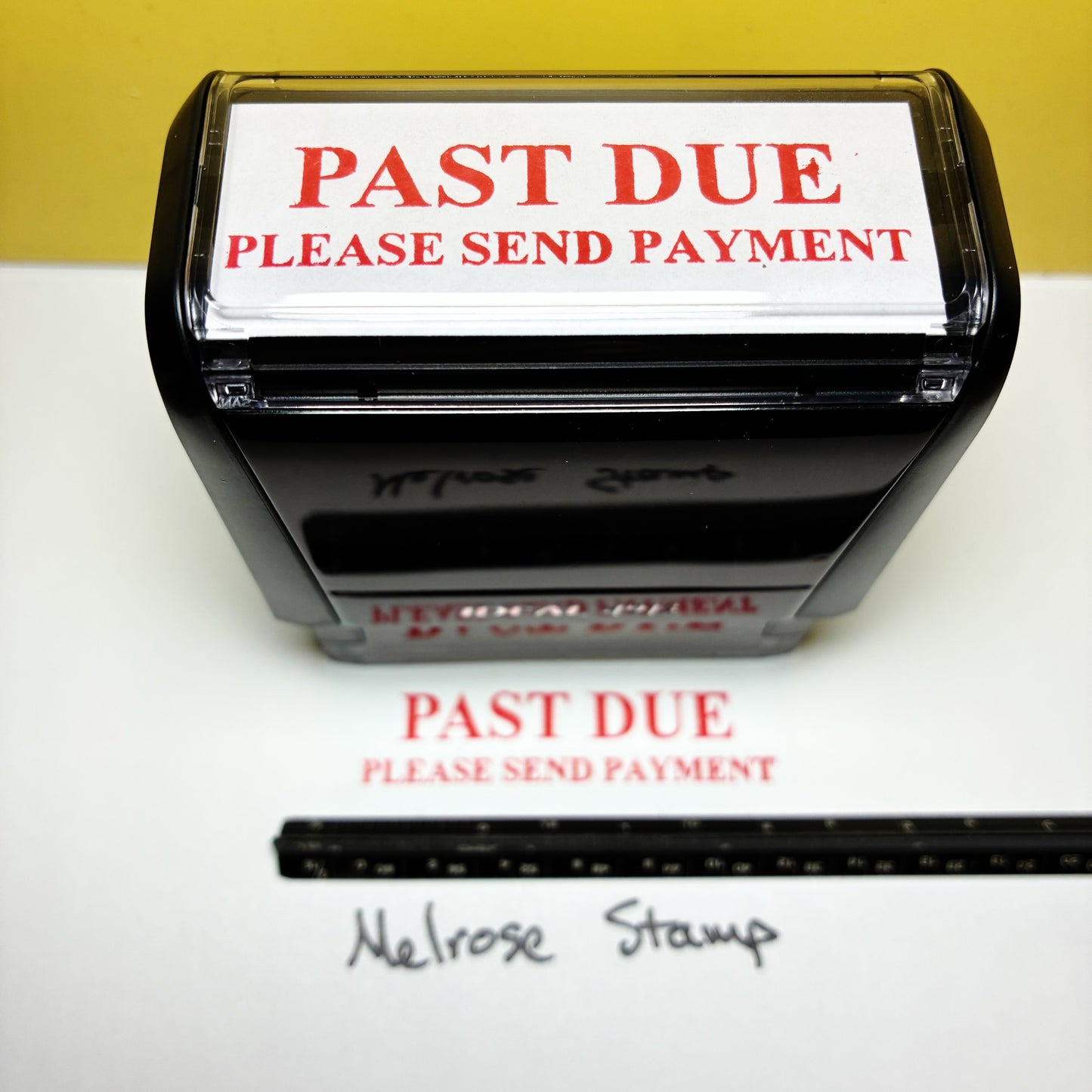 Past Due Please Send Payment Rubber Stamp Red Ink Ideal 4913