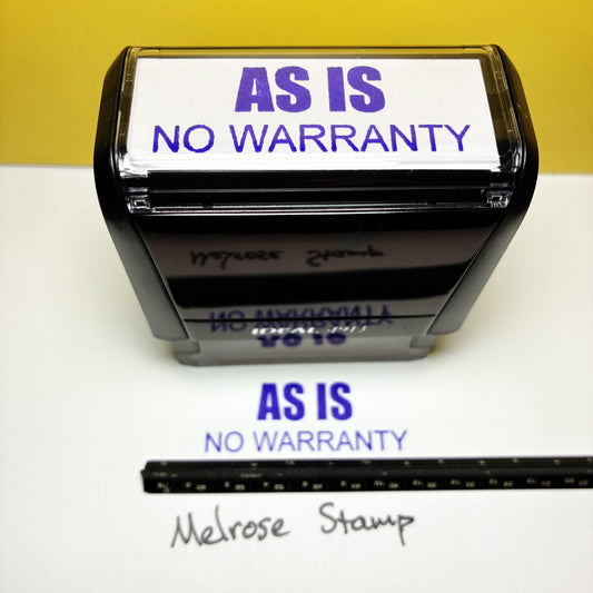 As Is No Warranty Rubber Stamp Purple Ink Self Inking Ideal 4913