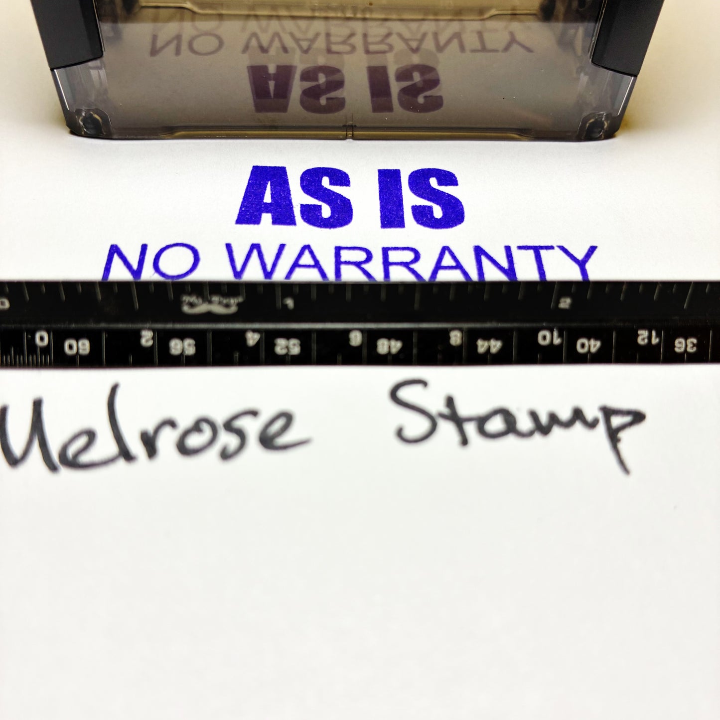 As Is No Warranty Rubber Stamp Purple Ink Self Inking Ideal 4913
