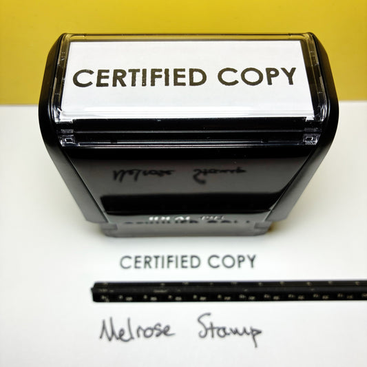 Certified Copy Rubber Stamp Black Ink Self Inking Ideal 4913