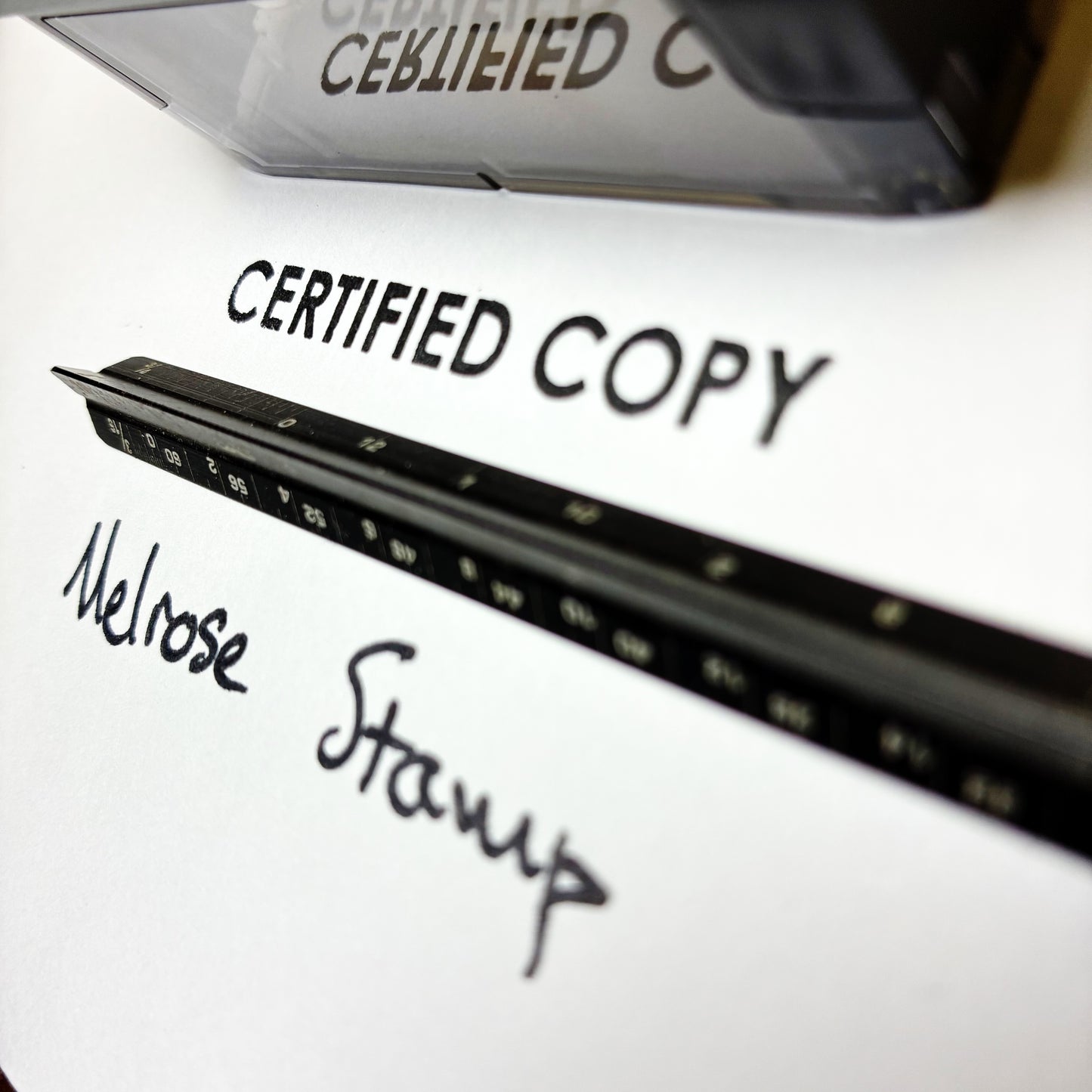 Certified Copy Rubber Stamp Black Ink Self Inking Ideal 4913