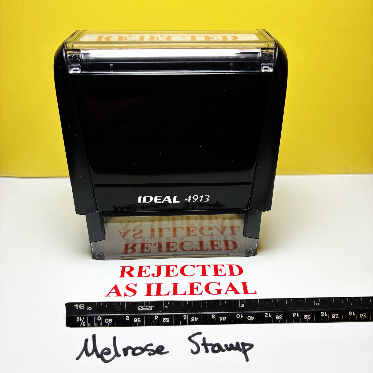 Rejected As Illegal Rubber Stamp Red Ink Self Inking Vote Ballot