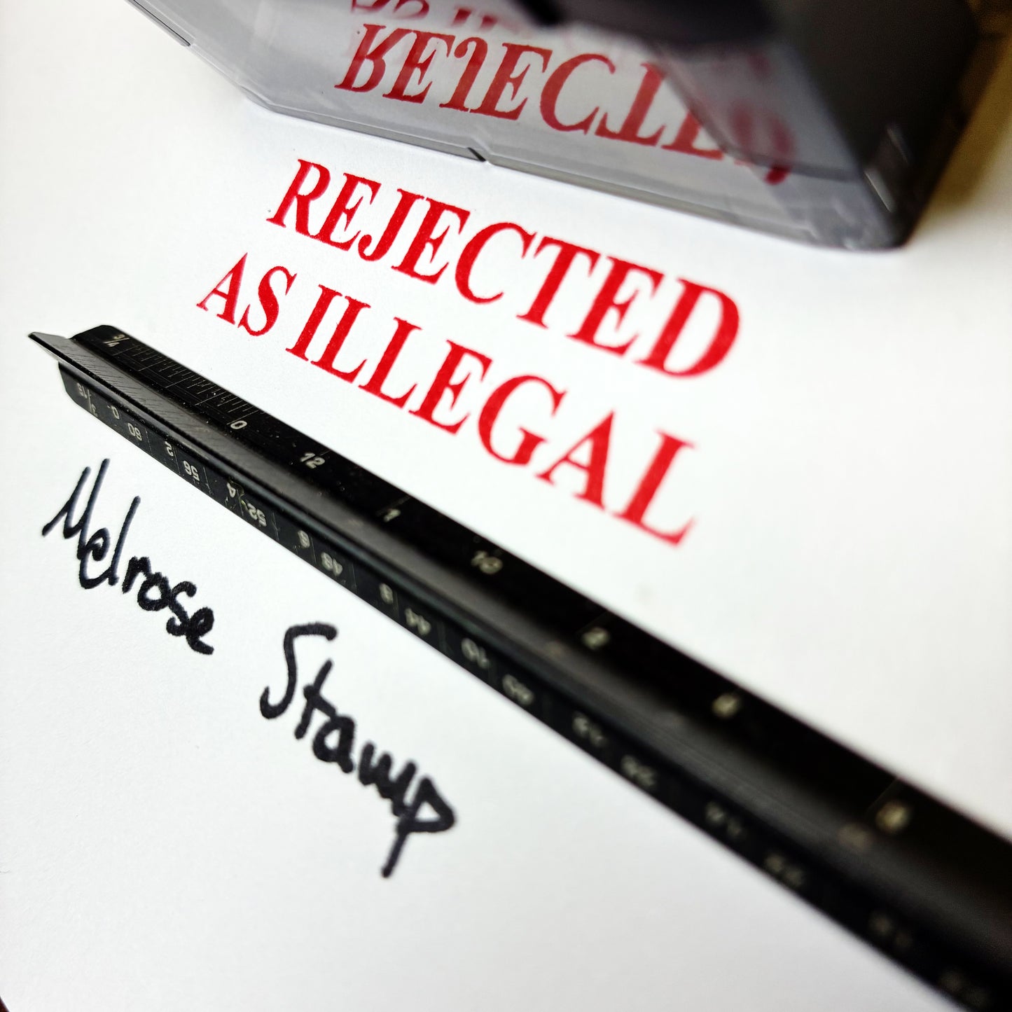 Rejected As Illegal Rubber Stamp Red Ink Self Inking Vote Ballot