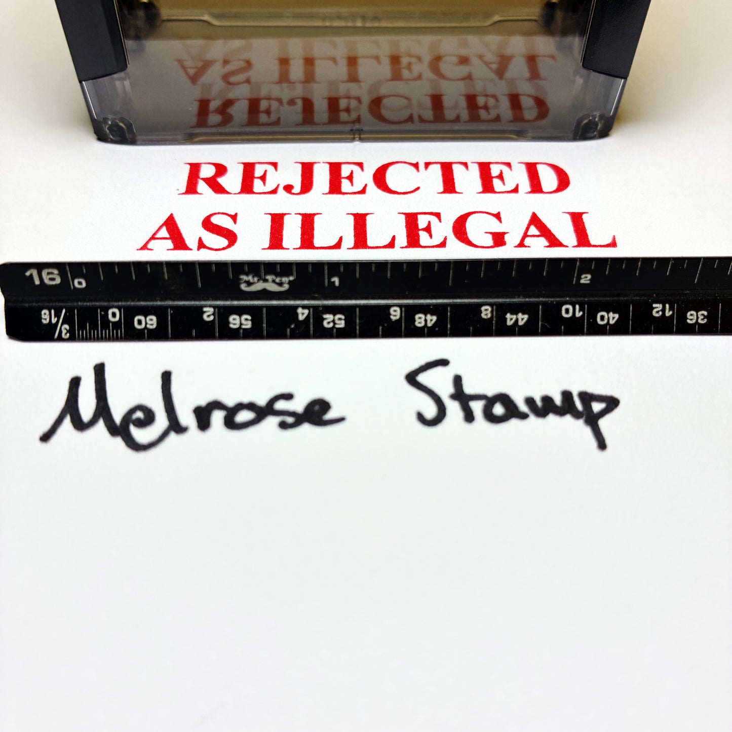 Rejected As Illegal Rubber Stamp Red Ink Self Inking Vote Ballot
