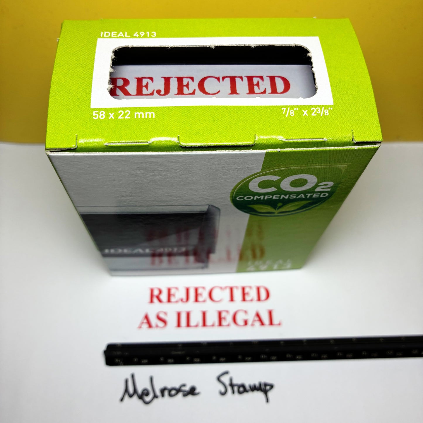 Rejected As Illegal Rubber Stamp Red Ink Self Inking Vote Ballot