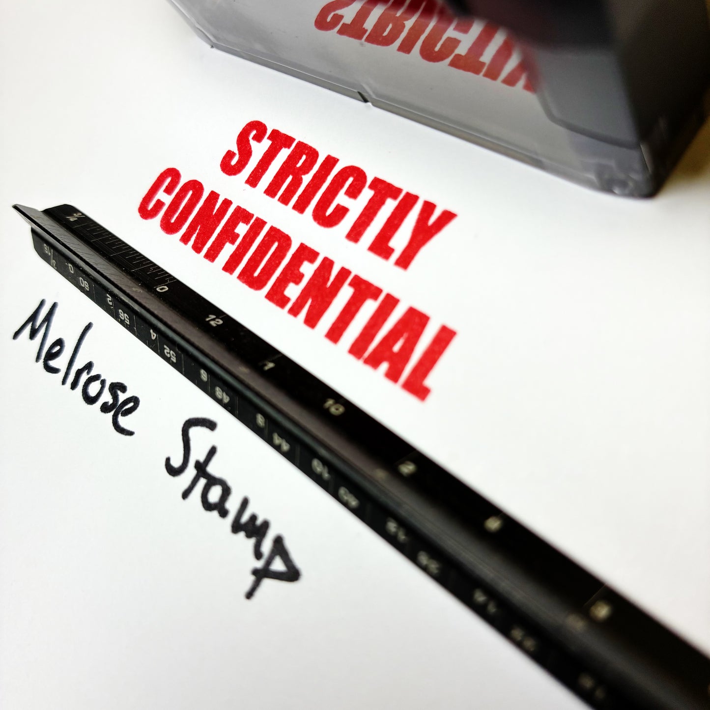 Strictly Confidential Rubber Stamp Red Ink Self Inking Ideal 4913