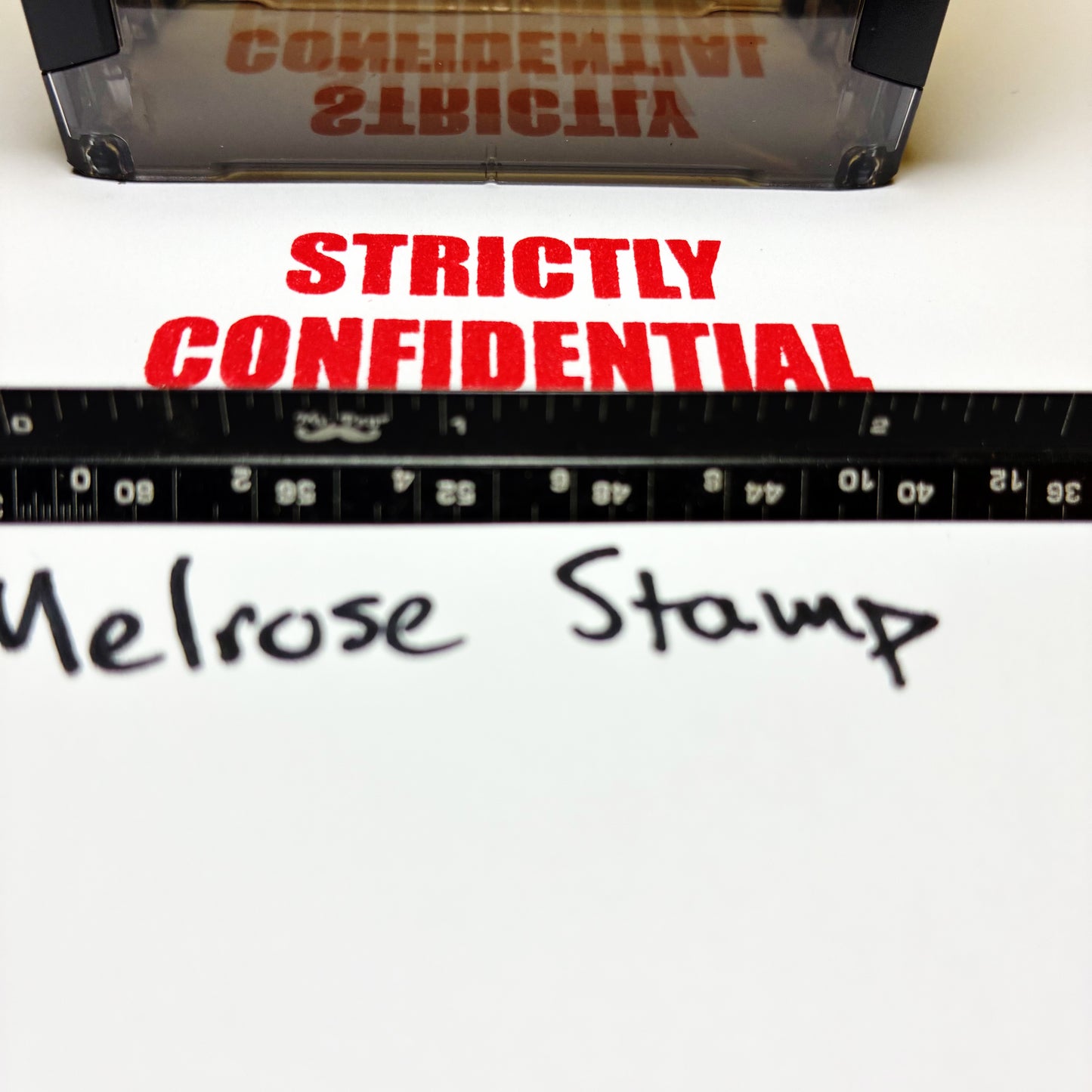 Strictly Confidential Rubber Stamp Red Ink Self Inking Ideal 4913