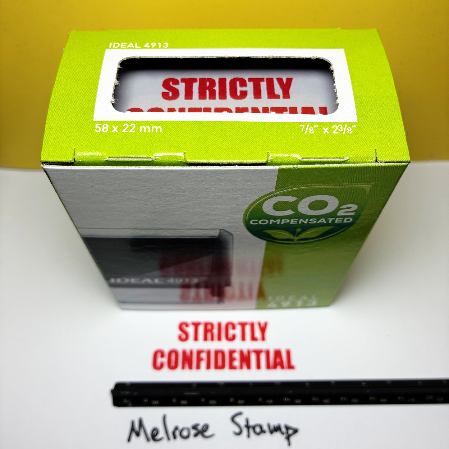 Strictly Confidential Rubber Stamp Red Ink Self Inking Ideal 4913