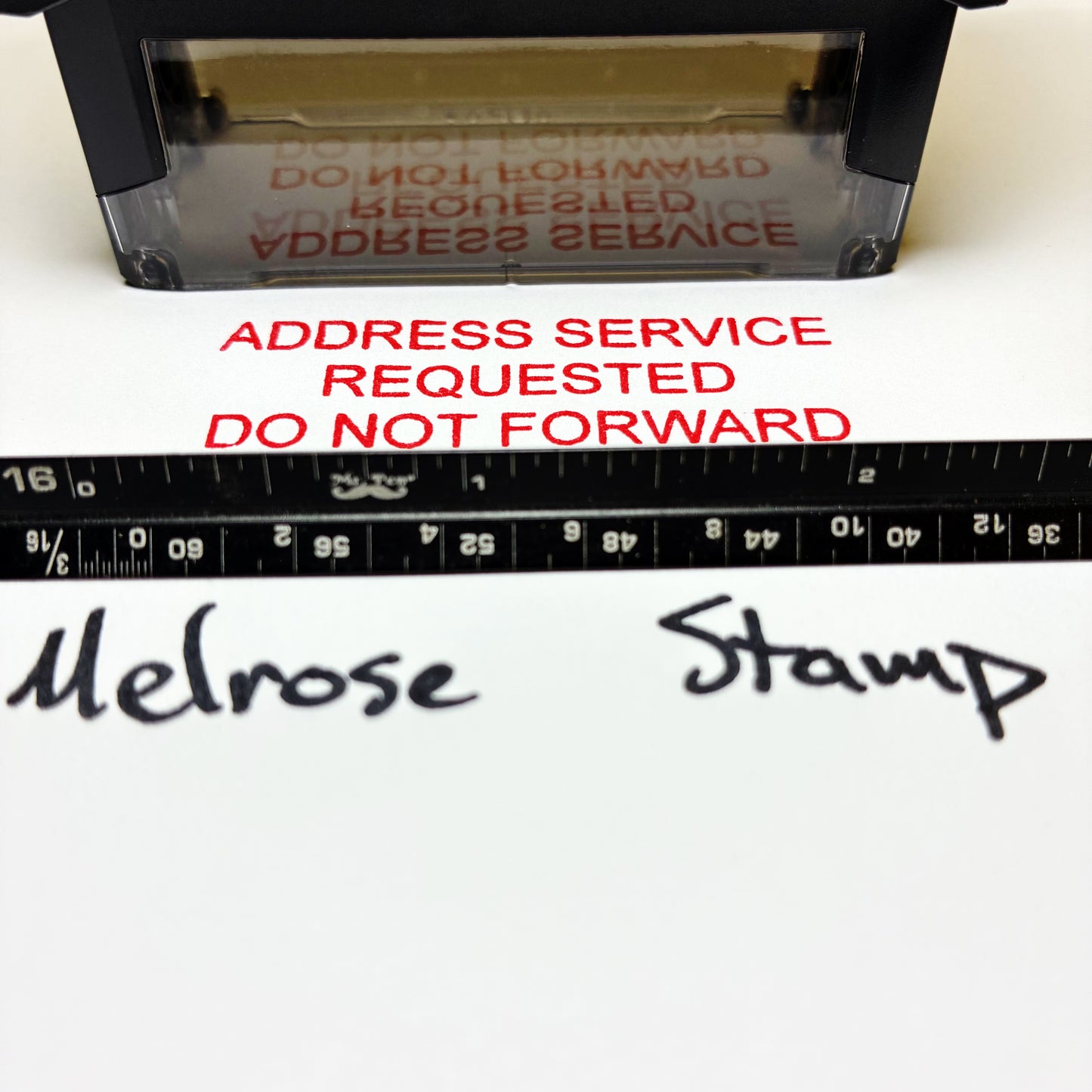 Address Service Requested Do Not Forward Rubber Stamp Red Self Inking Ideal 4913