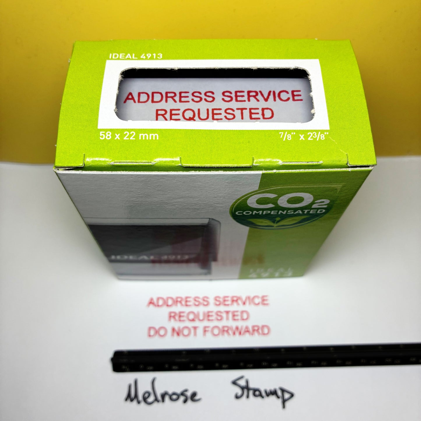 Address Service Requested Do Not Forward Rubber Stamp Red Self Inking Ideal 4913